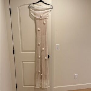 Meshki Cream and Tan Sheer Top